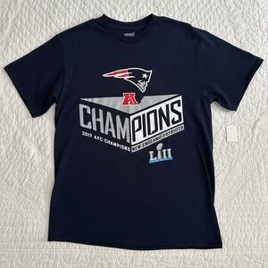 NWT NFL New England Patriots 2017 AFC Champions Graphic Tee T-Shirt